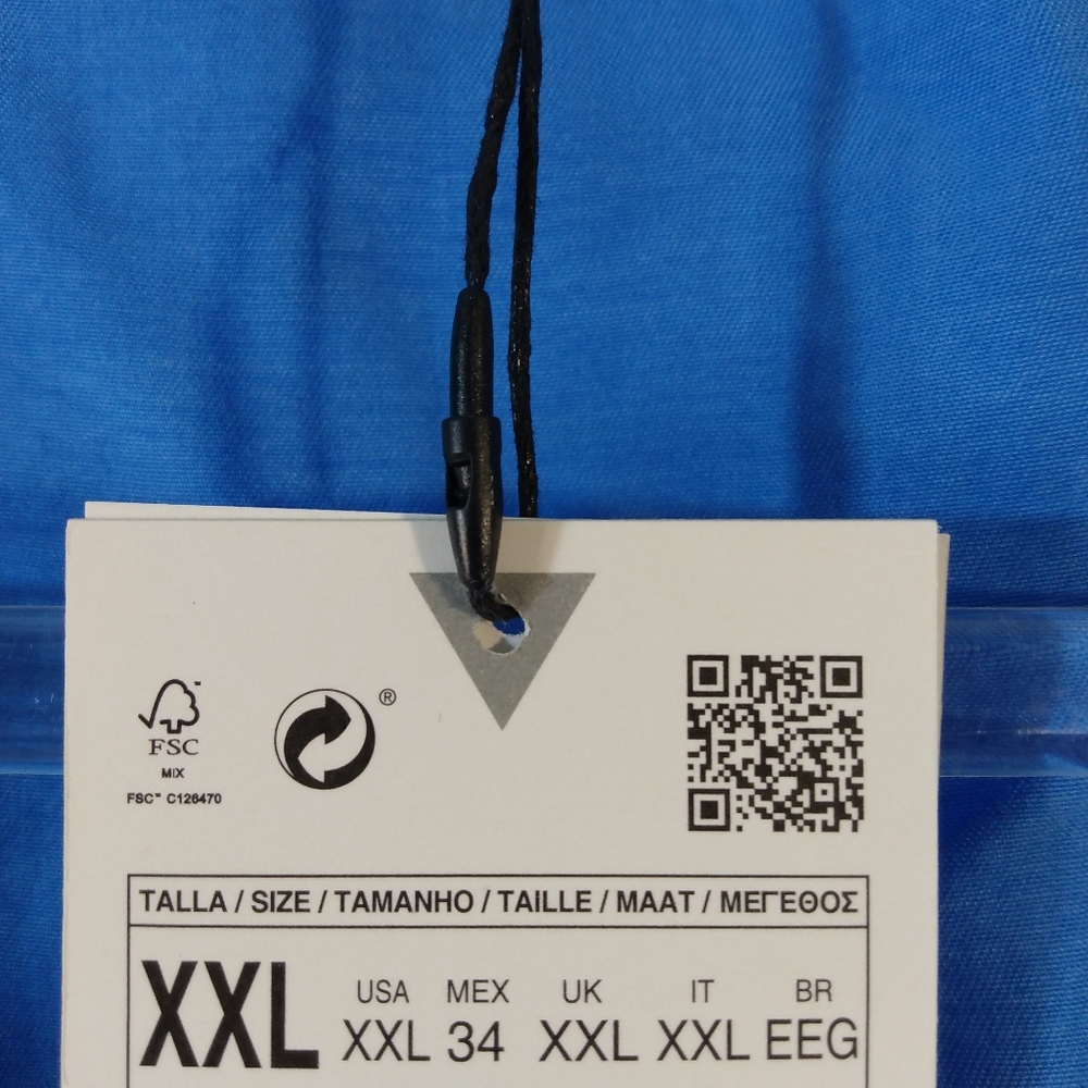 ZARA light blue flowy tied dress TRF Size XXXL - Picture 6 of 12